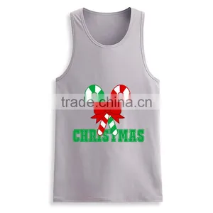Latest Fashion Printing Design Custom Wholesale Mens 100 Cotton Tank Top thumbnail-6