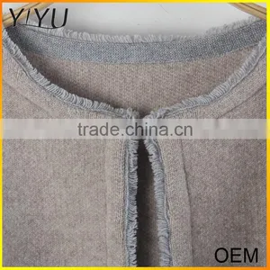 2016 Latest Designs Long Sleeve 100% Cashmere Cardigan Sweater thumbnail-3
