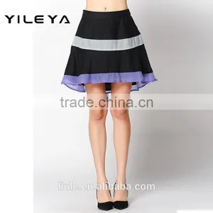 Lovely Purple Hem Designed Casual Women Short Front Long Back Skirts thumbnail-1