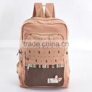 Fashion Canvas Backpack, Travel Bag, Computer Bag, Girl's Sweet Bag thumbnail-1