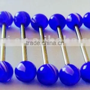 Tongue Barbell Acrylic Tongue Piercing Rings thumbnail-1