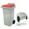 Body-Gray High Stability 120 Liter Plastic Commercial Wheeled Waste Container thumbnail-1