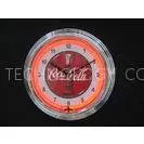 Beautiful Round Yellow / Red Neon Wall Clock With Custom Logos thumbnail-1