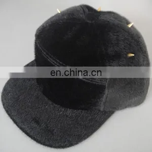 High Quality Custom Winter Plush 6 Panel Snap Back Hats thumbnail-1