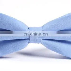 Light Blue Cotton Bow Tie thumbnail-2