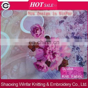 Shaoxing Winfar Scuba Digital Printing Interlock Cartoon Printed Dress Fabric thumbnail-1
