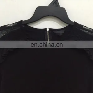 The Shoulder Lace Stitching Long-sleeved Blouse thumbnail-4