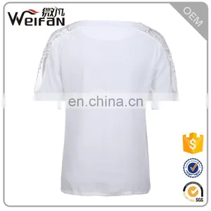 Adults Age OEM Crew Collar White Blank Woman Clothes Plain Dyed Women T Shirts thumbnail-2