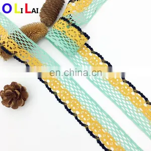 OLCT1427 4.9cm Fashion Fine Multi Color African Cotton Crochet Lace Trim for Ladies thumbnail-4
