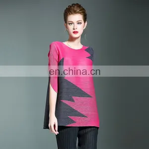 2017 Summer Dress Ladies Fashion Dresses With Picture Pleats Dress thumbnail-5
