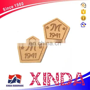 Small Labels With Customized Embossed Design, Small Leather Patches thumbnail-1