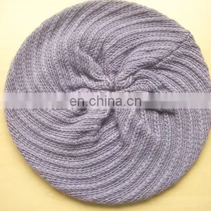 Knitted Beret Hat With Gold Thread thumbnail-1