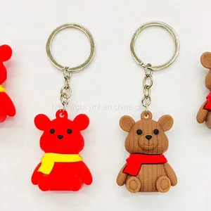 Plastc Animal Key Chain /3cm Colorful Plastic Key Ring Gift thumbnail-4