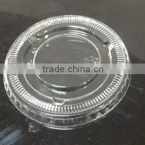 High Transparency and Durability Flat PET Cup Lid 74mm Without Straw Hole thumbnail-1