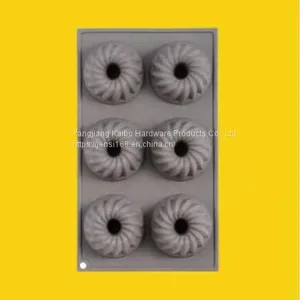 Baking Tools Baking Tin Non-stick 6 Round Hollow Cake Mold Baking Doughnut Mold Small Bread Non-stick Baking Tray Cookie Baking Mold thumbnail-3
