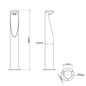LED Architectural Bollard Lighting for Garden Pathway thumbnail-3