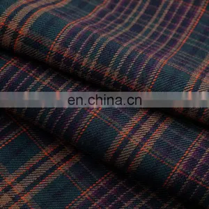 100% Cotton Yarn Dyed Check Design Plain Tartan Fabric for Women Garment thumbnail-5