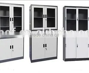 (DL-GC2)Metal Bookcase With Glass Sliding Doors/ Sliding Glass Door Filing Cabinet/Steel Lockable Files Cabinet With Glass Door thumbnail-4