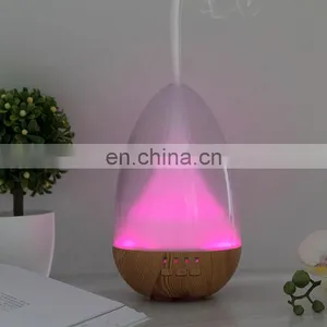 Hot Selling Portable Air 7 Color Led Light Wooden Base Humidifier Aroma Diffuser 120ml thumbnail-1