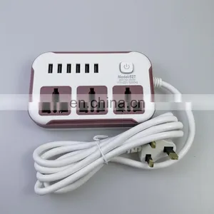 New Design High Quality Fashion Electrical Products 3 Plug 6 Usb Plug Universal Plug Sockets Extension Socket thumbnail-1