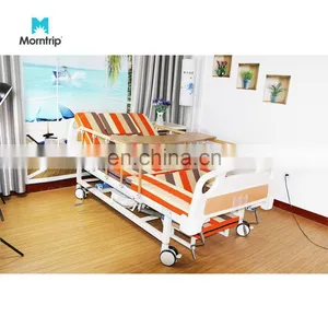 ABS Headboard 4 Cranks Best Price Manual Medical Hospital Bed With Toilet Hole thumbnail-1