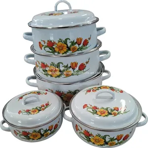 5pcs Vitreous Enamel Pot Enamel Tableware thumbnail-2