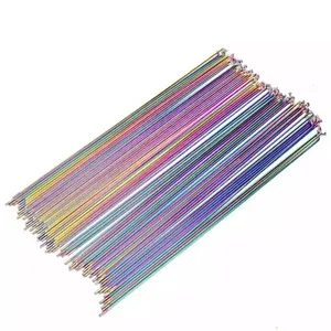 Wholesale 14G Steel Bicycle Spokes 26, 27.5, 29 Inch Bicycle Color Spokes thumbnail-1