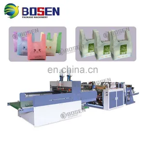 Biodegradable Garbage Cloth T-Shirt Carry Poly Nylon Polythene Shopping Plastic Bag Making Machine thumbnail-2