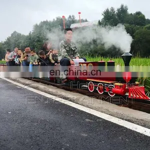 Customized Track Tourist Mini Steam Amusement Park Electric Battery Operated Train Rides for Sale thumbnail-4