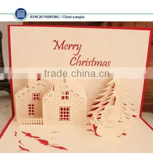 2014 Fashion Design Merry Christmas 3D Greeting Paper Card China Wholesale thumbnail-1