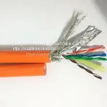 Underwater Robot Cable Orange Kevlar Tensile 4 Pairs of 8-core Shielded Sea Water Network Cable Underwater Monitoring Network Cable thumbnail-1