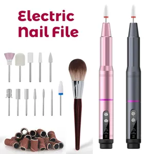 USB Electrical Nail Drill Manicure Electric Nail Drill Machine Rechargeable for Manicure Acrylic Nails Removal Polishing Nail Art Salon Tools thumbnail-1