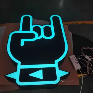 Acrylic Luminous Words Mini Words Resin Outdoor Advertising Back Luminous Stainless Steel Advertising thumbnail-3
