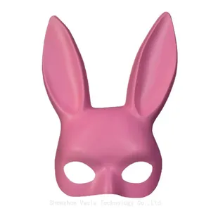 New Sexy Half Face Masks - Black White Bunny Ears for Nightclub Masquerade thumbnail-1