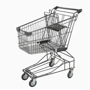 China Shopping Cart Manufacturer Custom Carbon Steel Wire Shopping Trolley thumbnail-1