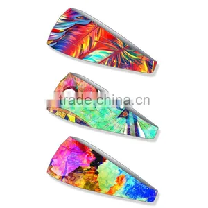 Wholesale Plain Cheap Tube Headwear Hair Elastic Sports Yoga Custom Printed Elastic Headband thumbnail-4
