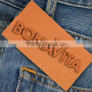 Low Price Top Quality Color Embossed Leather Patches thumbnail-1