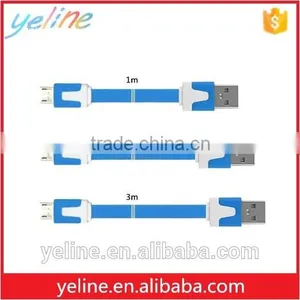 3m V8 Colorful Flat Charging Cable for Huawei 7i/mate 8/P9 thumbnail-3