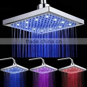 Stainless Steel Rainfall Square LED Shower Head thumbnail-1