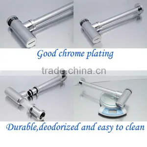 Watermark Free Samples Bathroom Shower Chrome Plated Tube Bottle Trap Sink Drain(J220) thumbnail-4