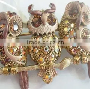 Three Owls Fashion Alloy Brooch thumbnail-1