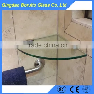 8mm Tempered Bathroom Corner Shelf Glass thumbnail-5