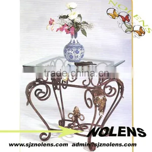 Wrought Iron Coffee Table ,Glass Iron Coffee Table thumbnail-1