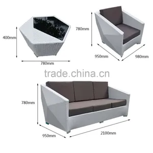 Furniture Slipcovers For Rattan Furniture Creative Geometry Modern White Rattan Outdoor Furniture Quality Choice thumbnail-6