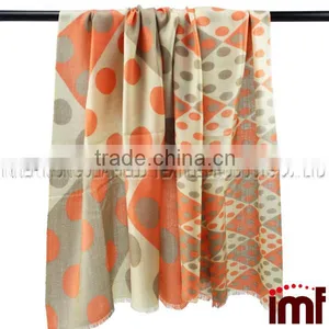 100% 80s Lightweight Large Fine Wool Super Soft Women's Fashion Sacrf Shawl thumbnail-2