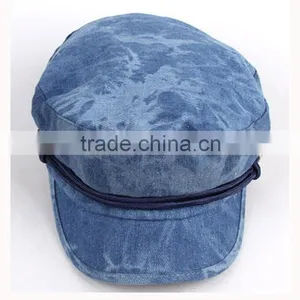 Custom Washed Denim Caps for Woman Simple Blue Plain Baseball Cap thumbnail-2
