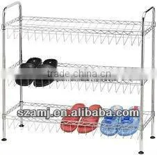 3 Tiers Steel Wire Shoes Rack thumbnail-1