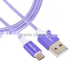 2016 Newest Nylon Braided Micro USB Cable With Aluminium Alloy Casing and Metal Head thumbnail-5