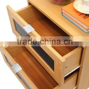 Light Brown General Use Monza Two Drawer Bedside Cabinet thumbnail-2