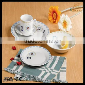 Hotsale 20/30pcs Square Decal Porcelain Turkish Dinner Set thumbnail-3